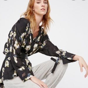Free People Tuscan Dreams Tunic Floral Top